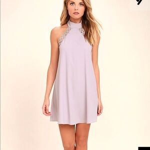 Sold Any Sway, Shape, or Form Lavender Halter Dress
